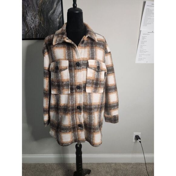 Sanctuary Plaid Button Front Shacket – Women’s XS - Picture 1 of 4